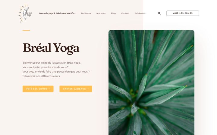 Екранна снимка на breal-yoga.fr