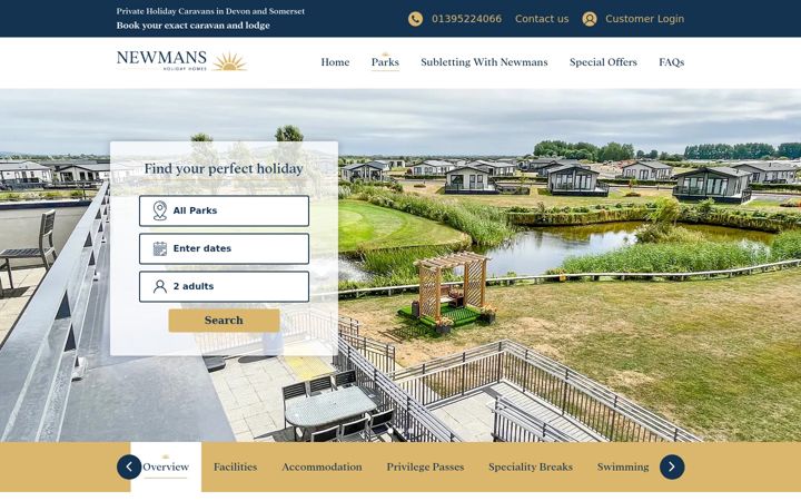 Screenshot of breansandscaravans.com