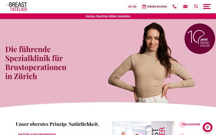 Screenshot of breast-atelier.ch