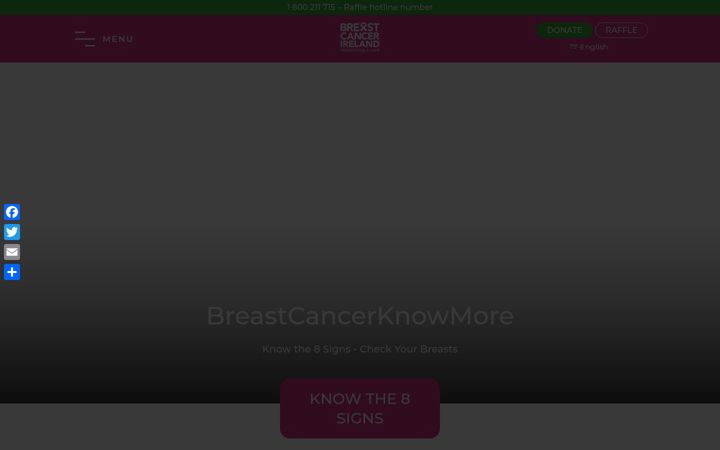 Screenshot of breastcancerireland.com