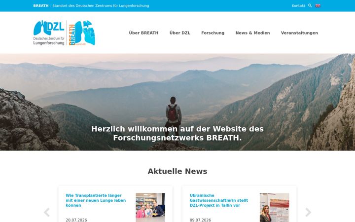 Screenshot of breath-hannover.de