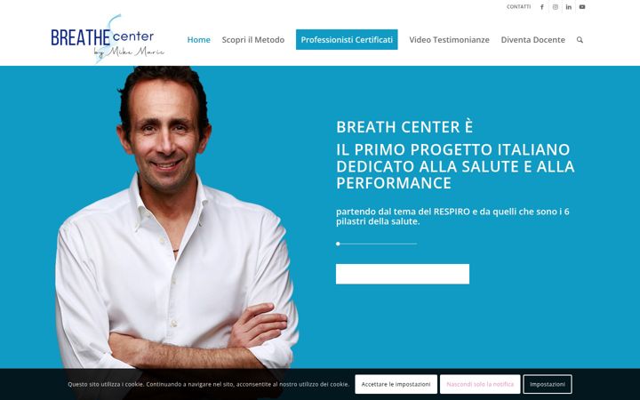 Captură de ecran a breathcenter.it