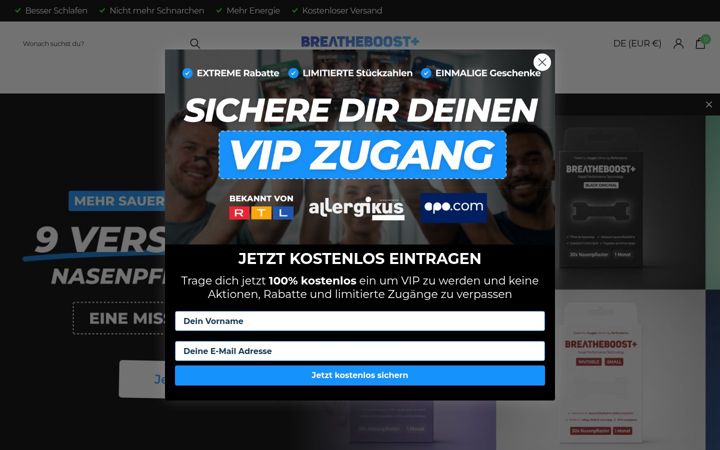 Screenshot of breatheboostplus.de