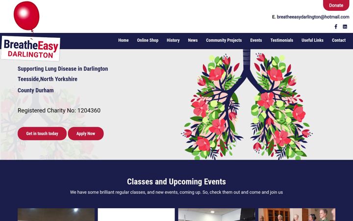 Screenshot of breatheeasydarlington.org