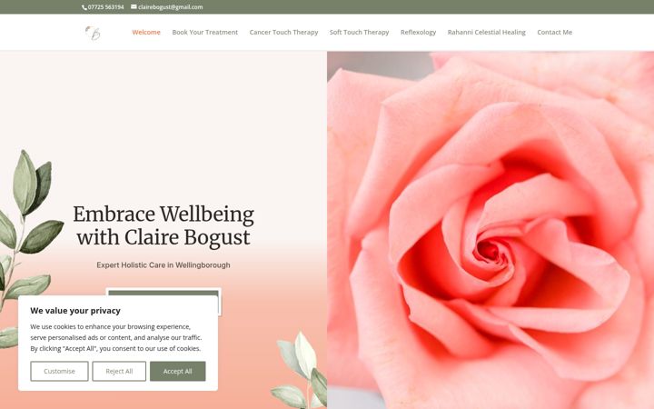 Screenshot of breatheholistictherapies.co.uk