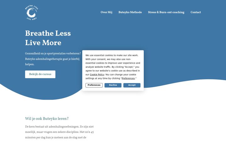 Screenshot of breathelesslivemore.nl