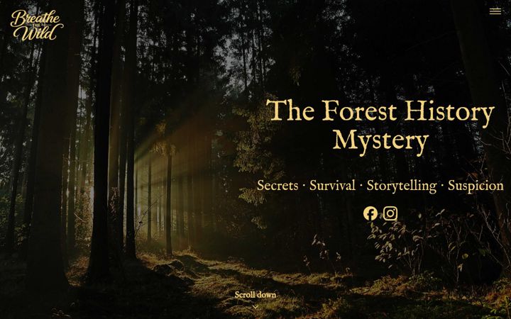 Screenshot of breathethewild.co.uk