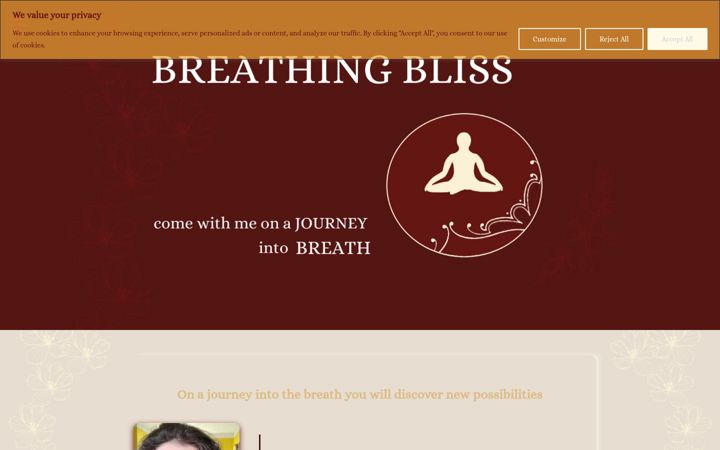 Snímek obrazovky breathingbliss.nl