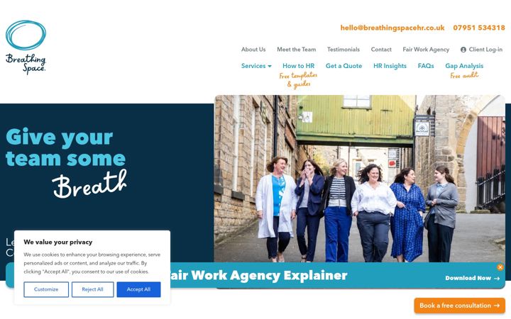 Screenshot of breathingspacehr.co.uk