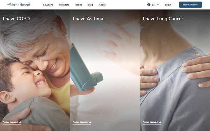 Screenshot of breathment.com
