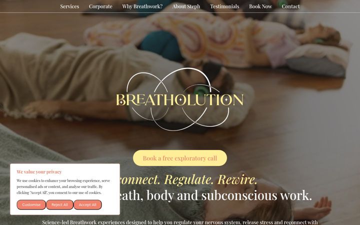 Screenshot ta' breatholution.co.uk