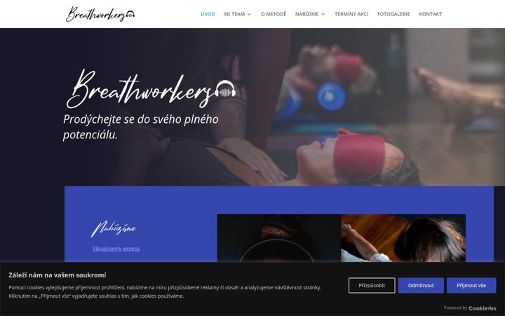 Screenshot of breathworkers.cz