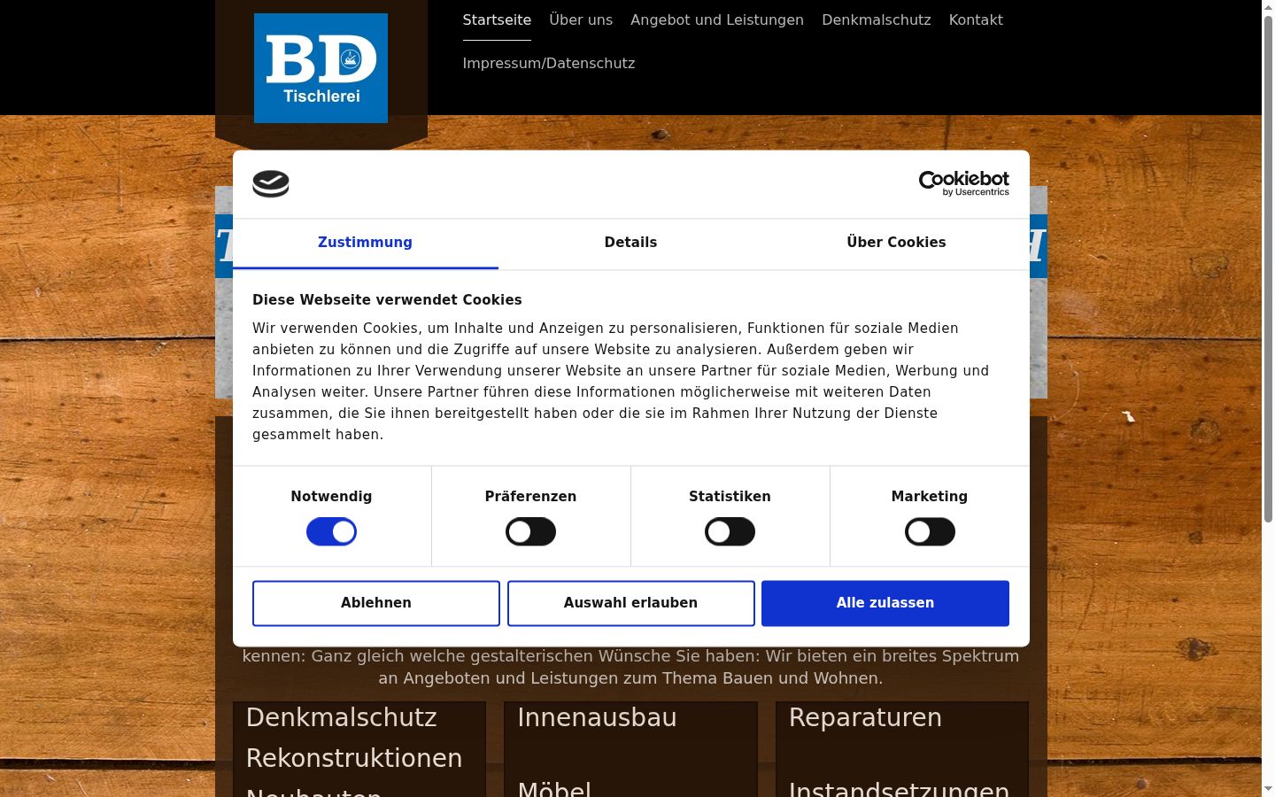 Ekrānuzņēmums ar piekrišanas baneri, kas tika rādīts pirms jebkādas mijiedarbības