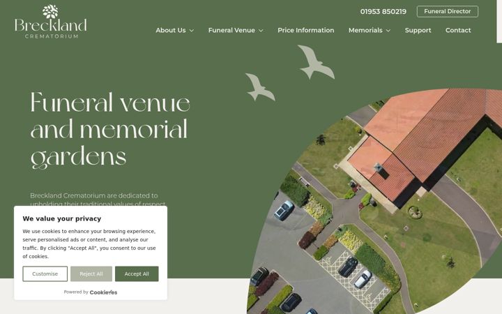 Screenshot von brecklandcrematorium.co.uk