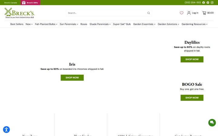 Screenshot of brecks.com