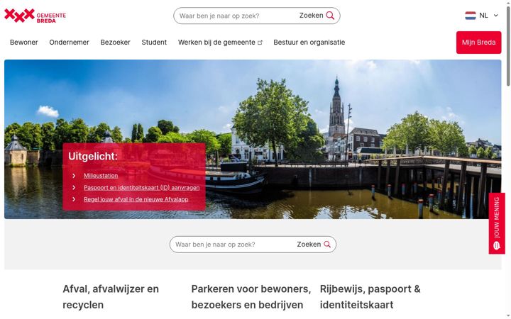 Screenshot of breda.nl