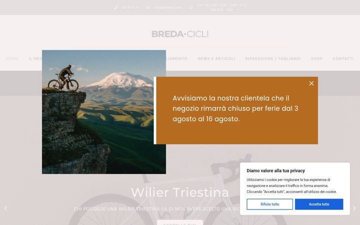 Screenshot of bredacicli.it