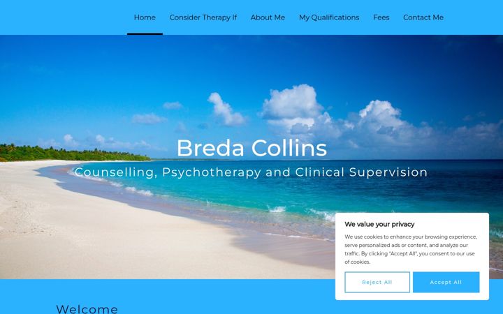 Screenshot of bredacollinscounsellingservices.co.uk