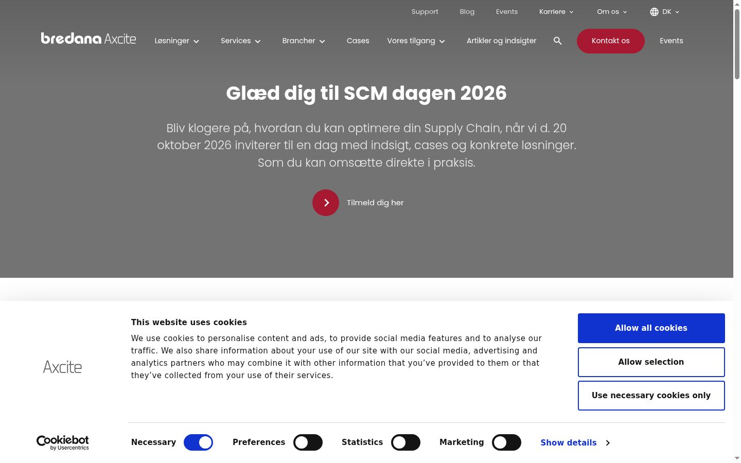 Screenshot van de toestemmingsbanner zoals getoond vóór enige interactie