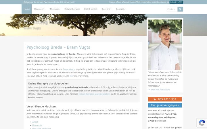 Screenshot of bredapsycholoog.nl