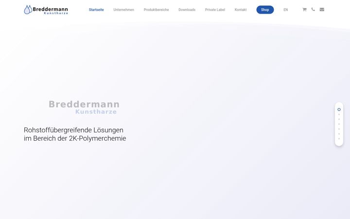 Screenshot of breddermann-kunstharze.de