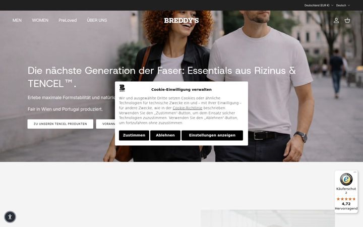 Screenshot of breddys.com