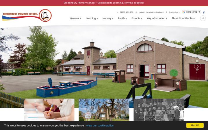 Screenshot of bredenbury.hereford.sch.uk