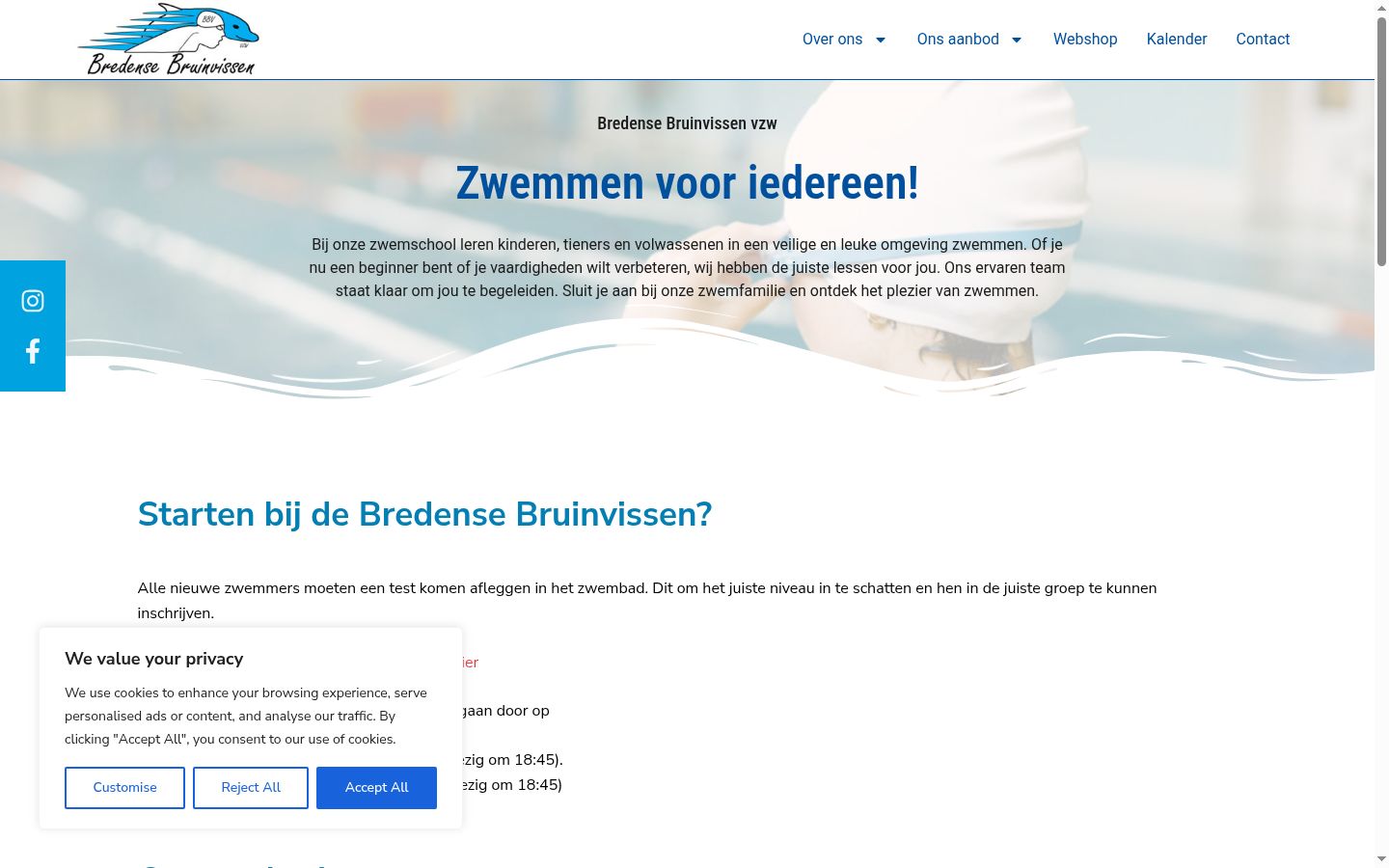 Screenshot of the consent banner shown before any interaction