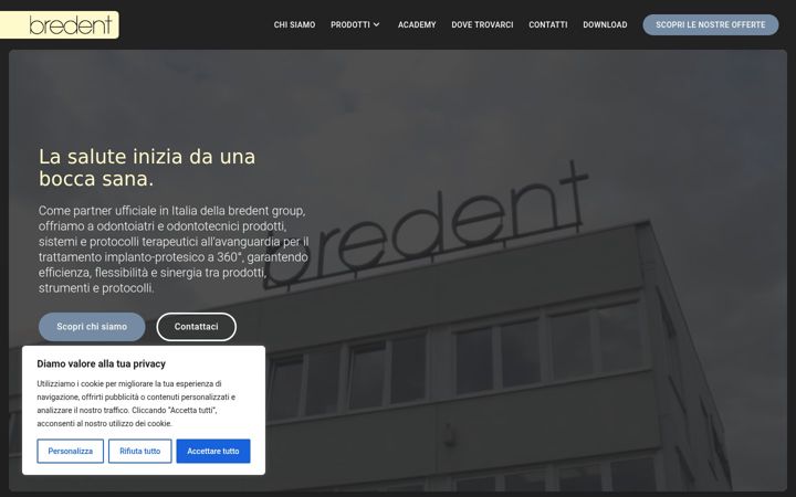 Posnetek zaslona bredent.it