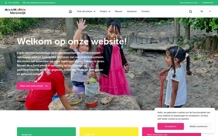 Screenshot of bredeschoolmerenwijk.nl