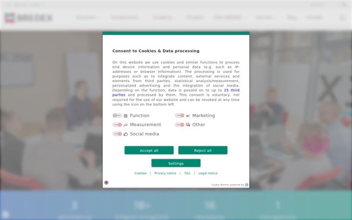 Screenshot van bredex.de