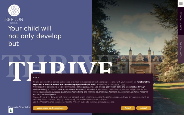 Screenshot of bredonschool.org