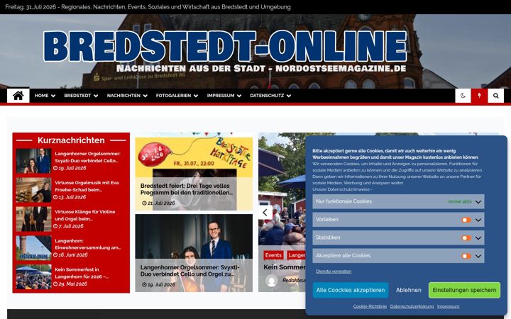 Screenshot of bredstedt-online.de