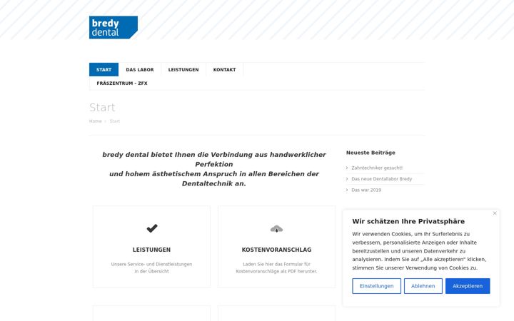 Screenshot van bredy-dental.de