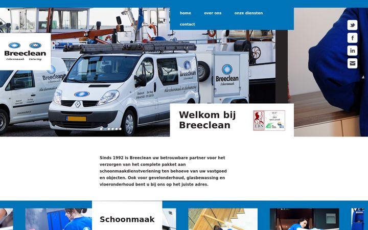 Snímek obrazovky breeclean.nl