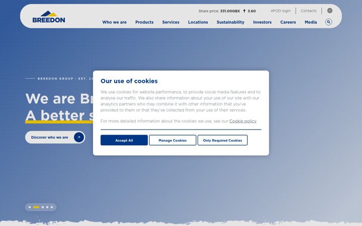 Screenshot of breedongroup.com