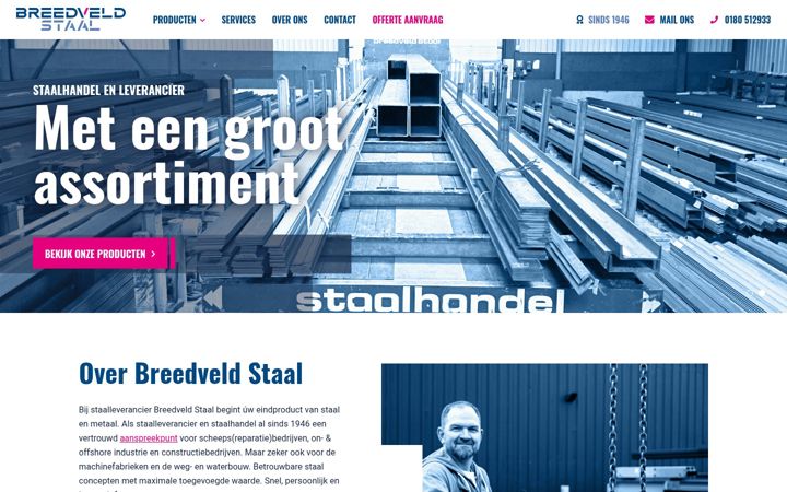 Ekrano kopija breedveldstaal.nl