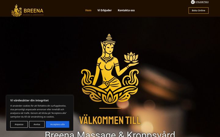 Screenshot of breena.se