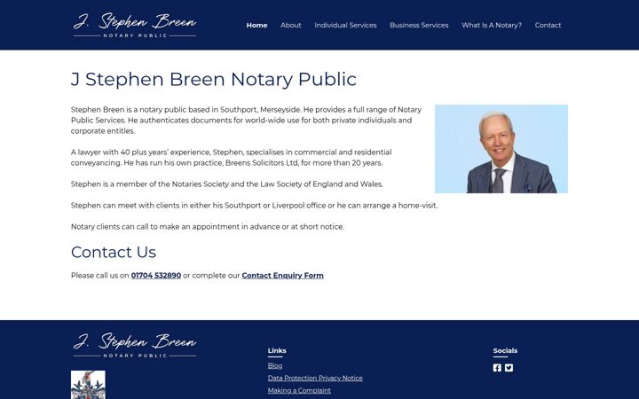Screenshot of breennotary.co.uk