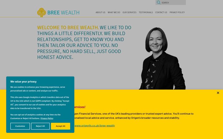 Screenshot of breewealthandtax.co.uk