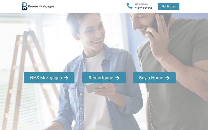 Screenshot of breeze-mortgages.co.uk