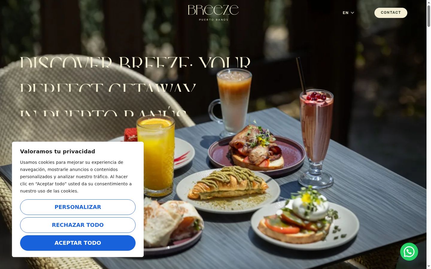 Snimka zaslona bannera za privolu prikazanog prije bilo kakve interakcije