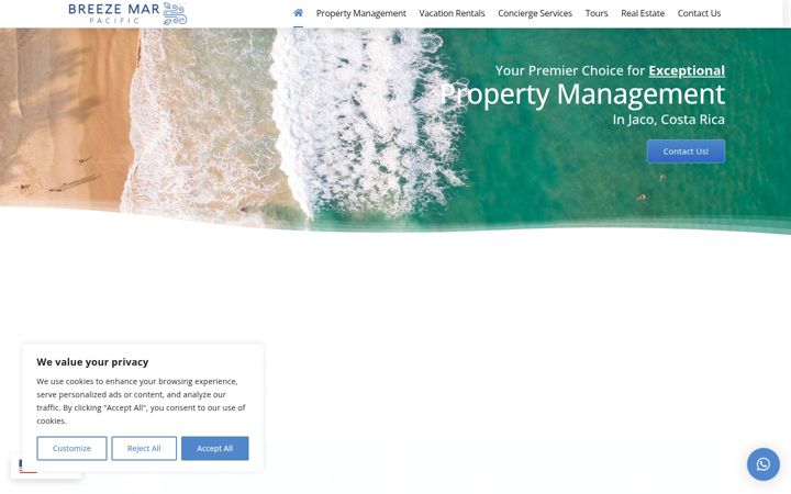 Screenshot of breezemarpacificcr.com