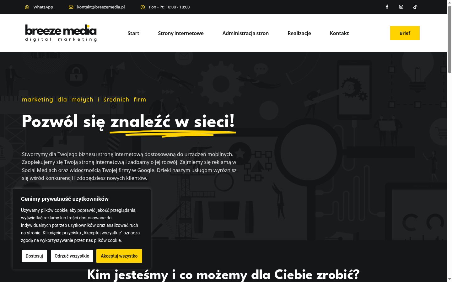 Snímek obrazovky baneru souhlasu zobrazeného před jakoukoli interakcí