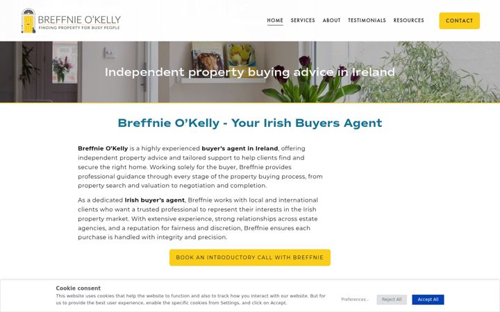 Screenshot of breffnieokelly.ie