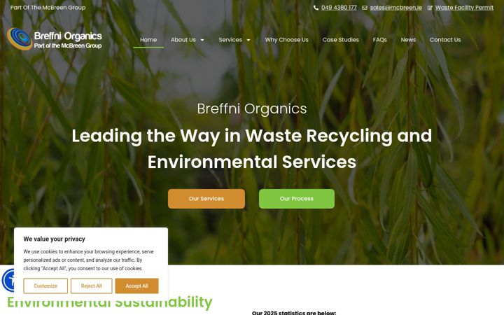 Screenshot of breffniorganics.ie