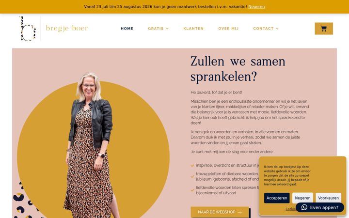 Ekrano kopija bregjeboer.nl