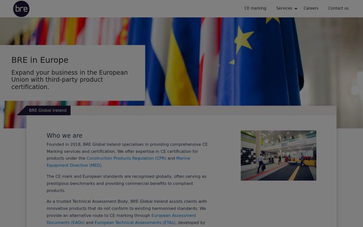 Screenshot of breglobalireland.ie