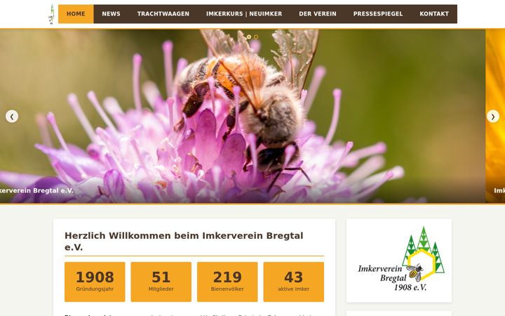 Screenshot of bregtal-imker.de