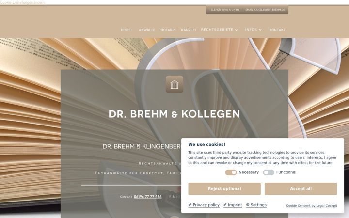 Snimka zaslona za brehm-kollegen.de